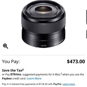 Sony E 35mm f/1.8 OSS Lens